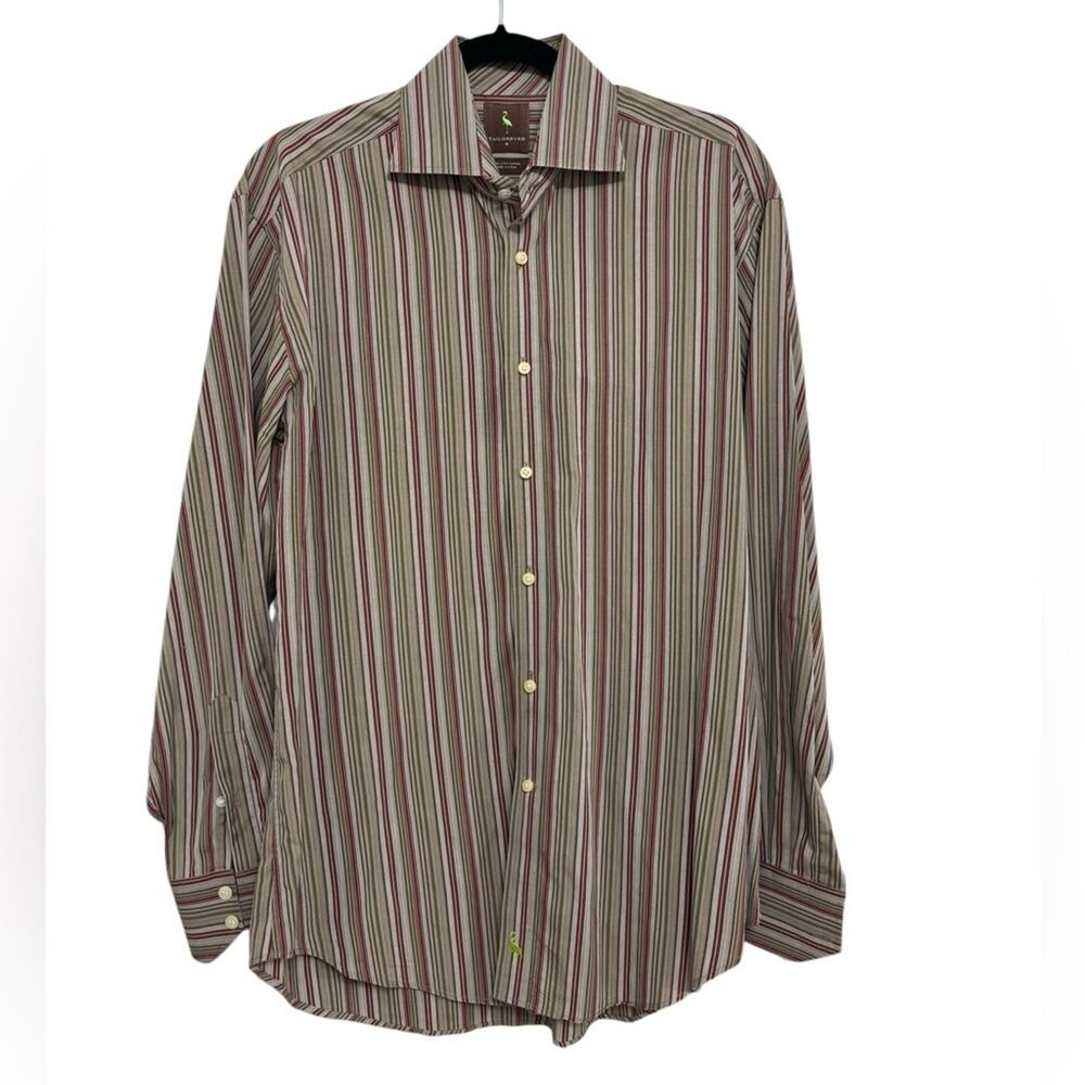Tailorbyrd Men’s Vertical Stripe Button Down - Size M